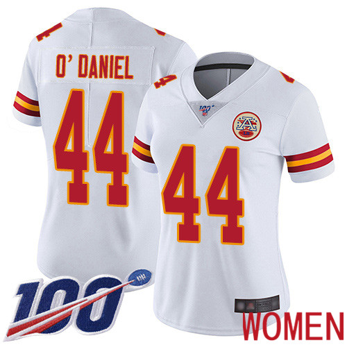 Women Kansas City Chiefs #44 ODaniel Dorian White Vapor Untouchable Limited Player 100th Season Nike NFL Jersey->youth nfl jersey->Youth Jersey